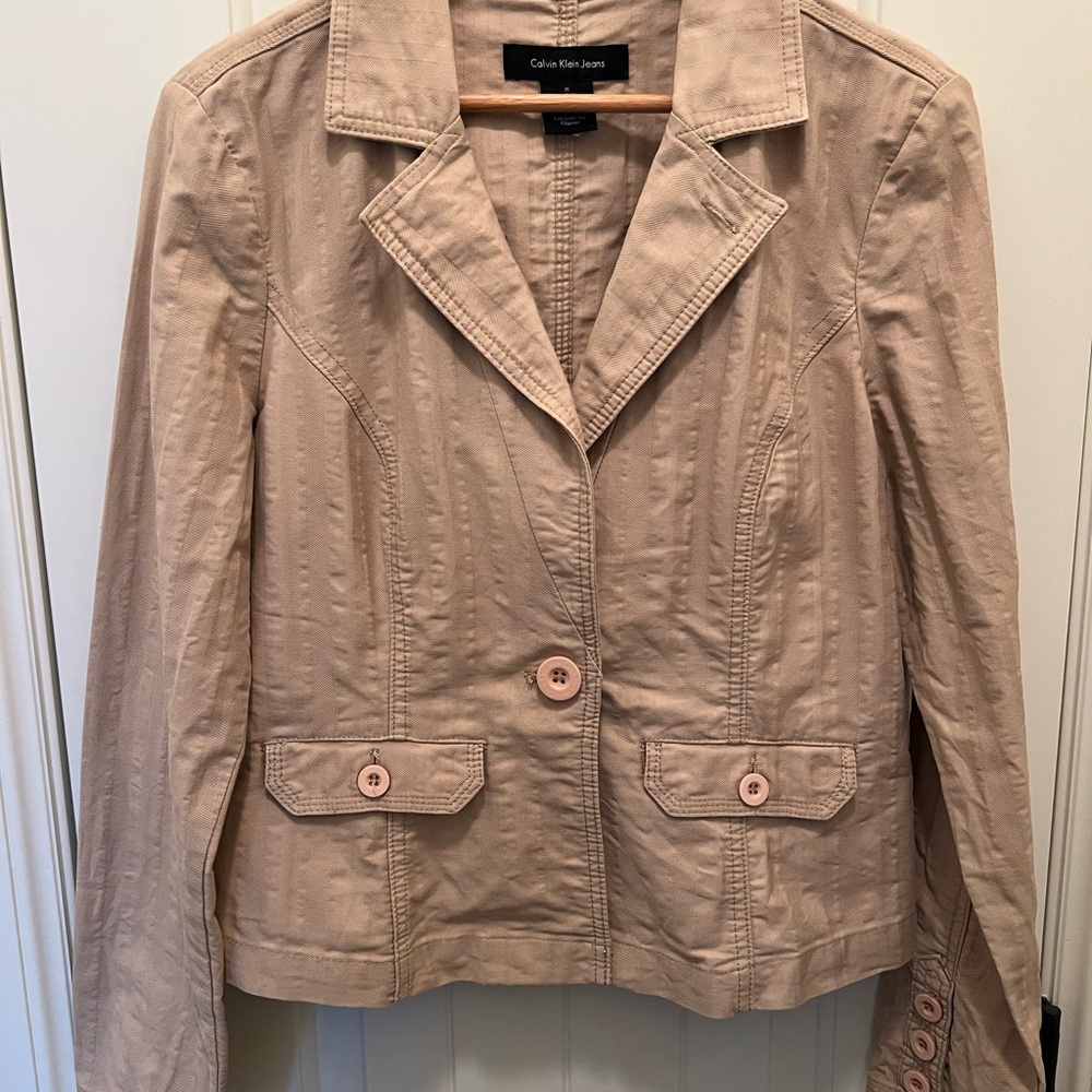 Calvin Klein Jeans Women's Beige Blazer